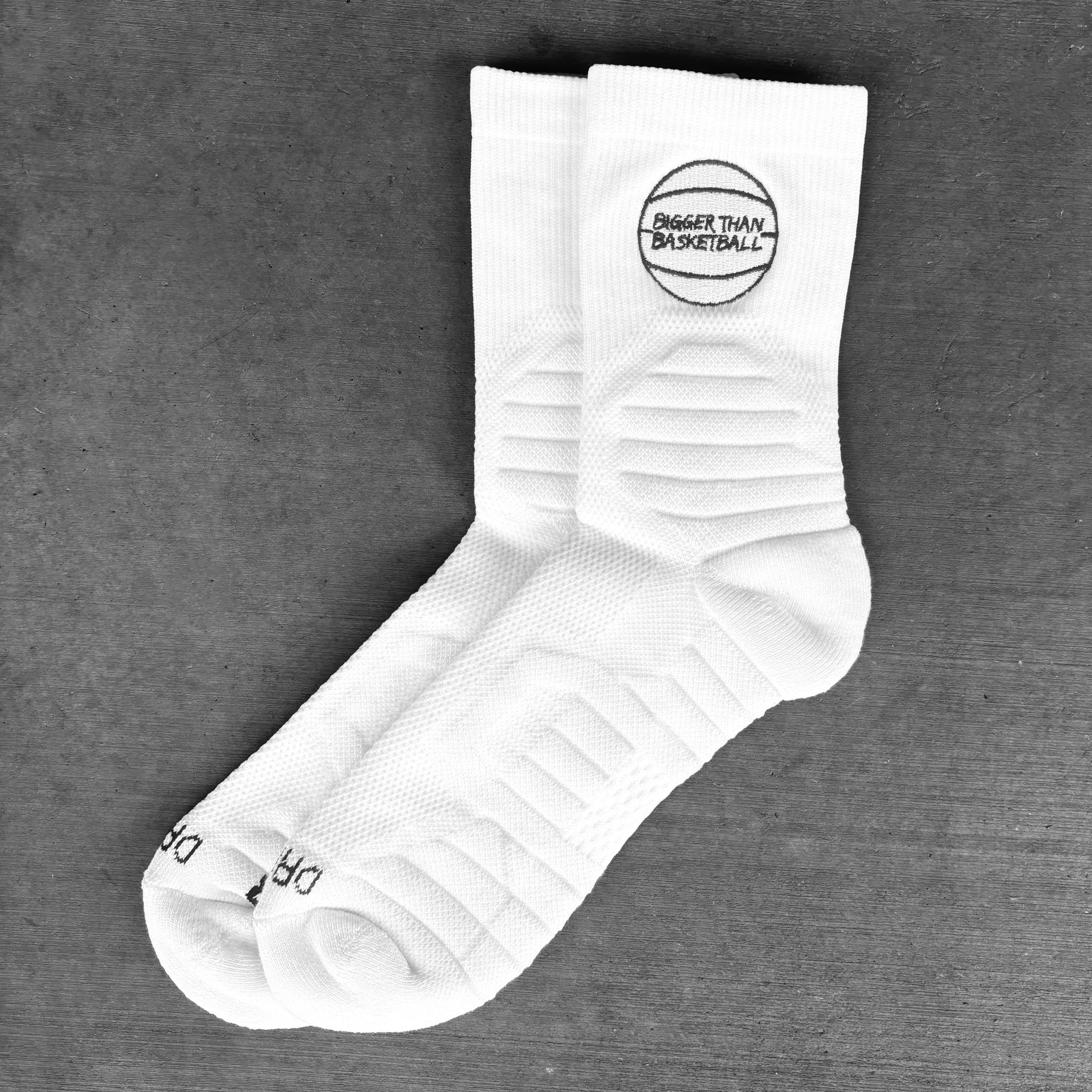 Basketball Performance Socks - White (3 Pack)