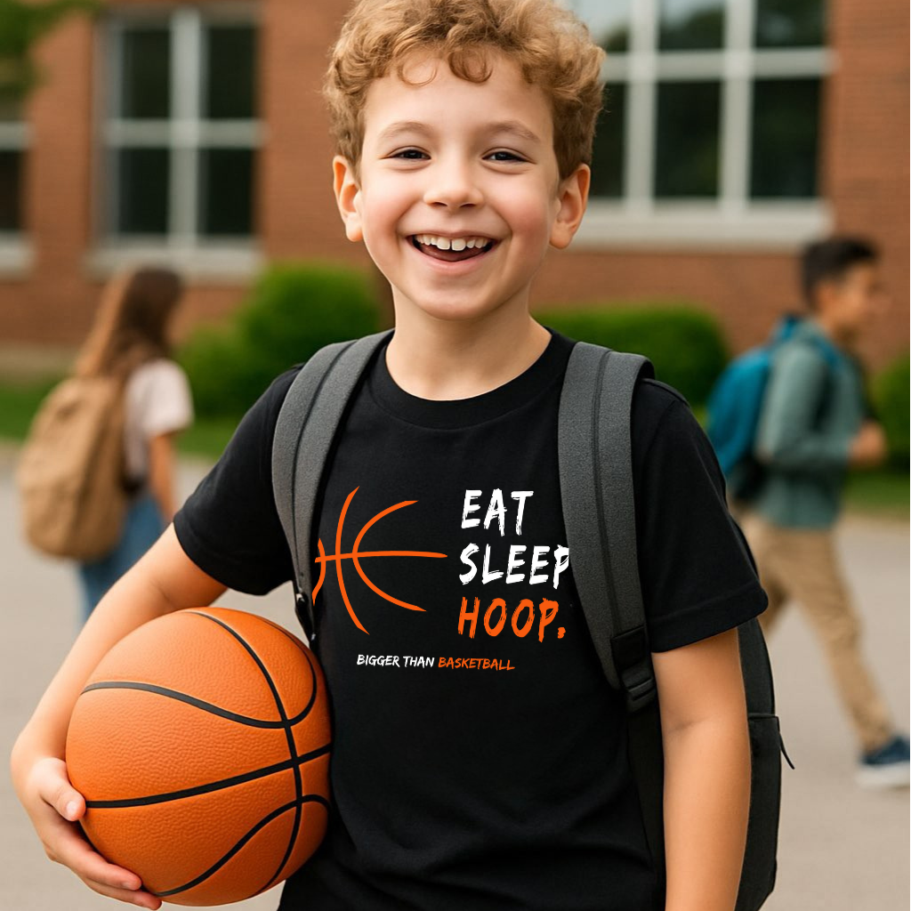 Eat, Sleep, Hoop. - T-shirt - Black