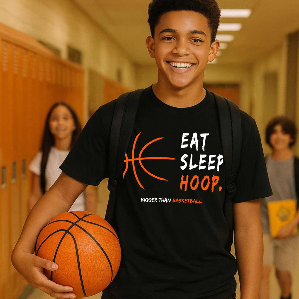 Eat, Sleep, Hoop. - T-shirt - Black