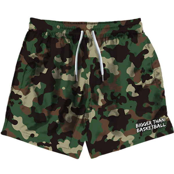 Hooper Camo - Shorts - Green – Bigger Than Basketball