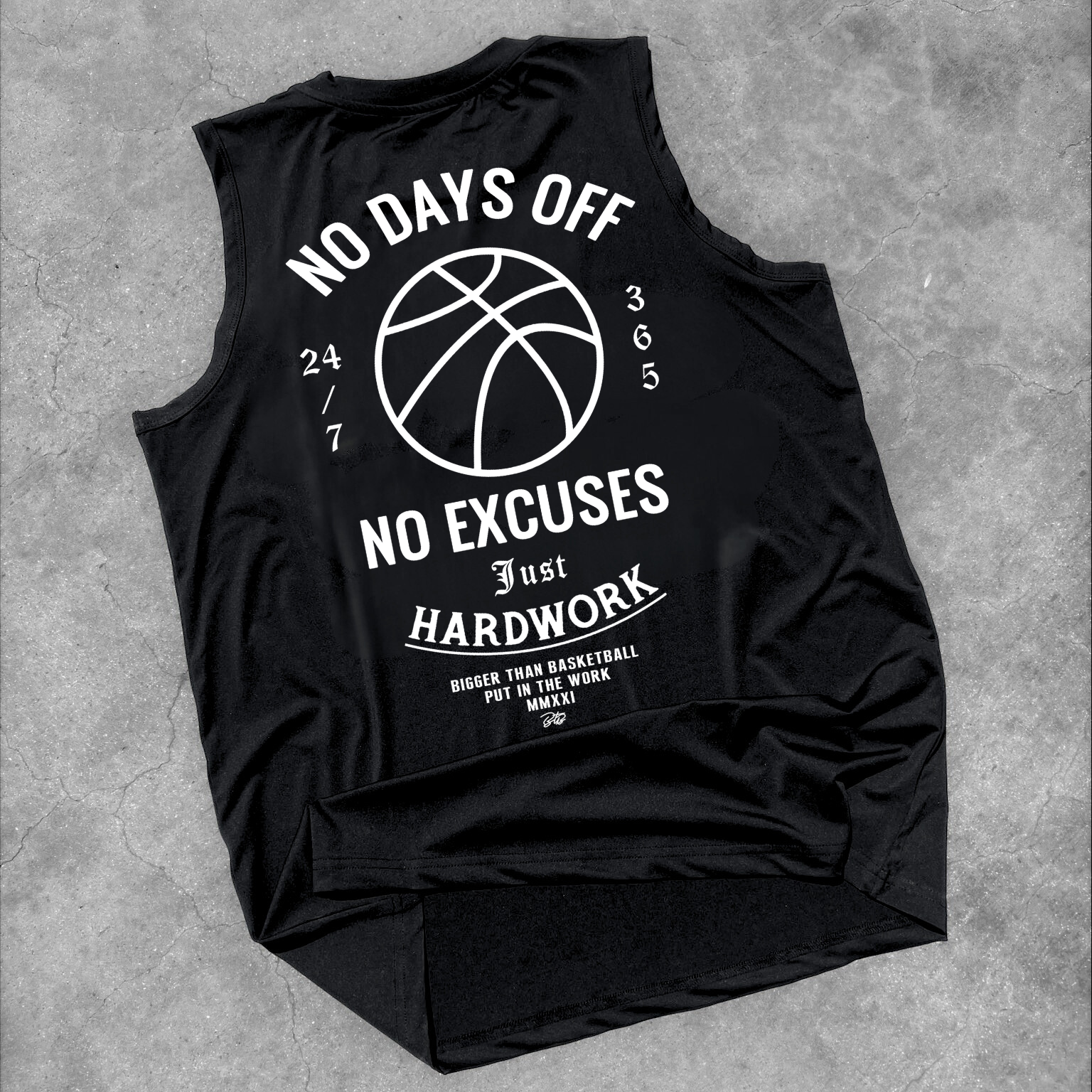 No Days Off - Performance Tank - Black