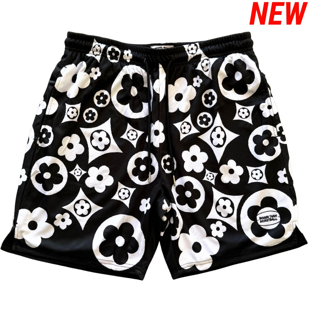 Buckets & Blooms - Shorts - Black