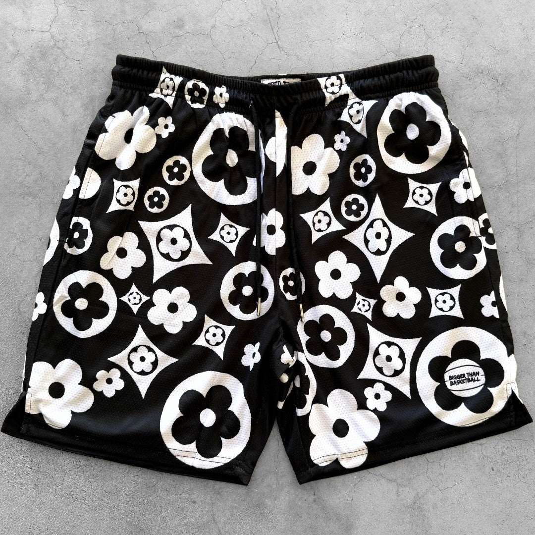 Buckets & Blooms - Shorts - Black