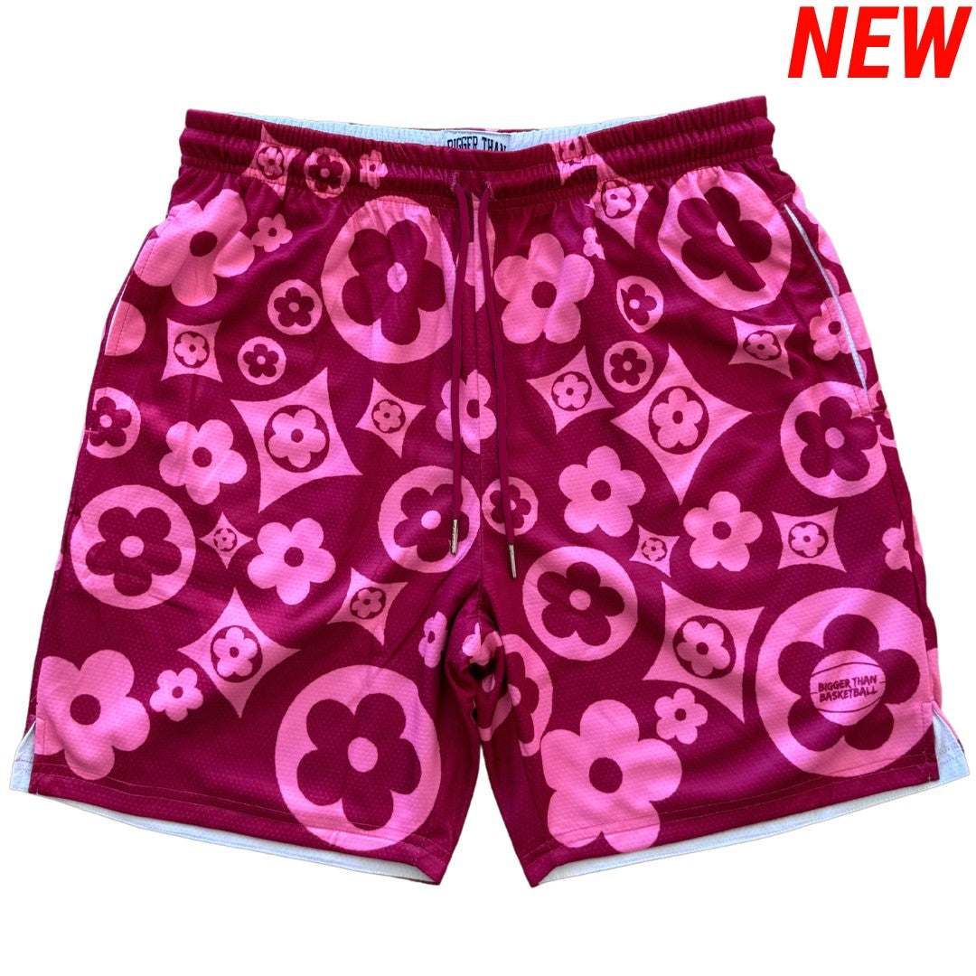 Buckets & Blooms - Shorts - Pink