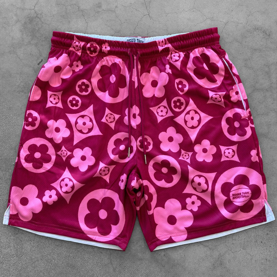 Buckets & Blooms - Shorts - Pink
