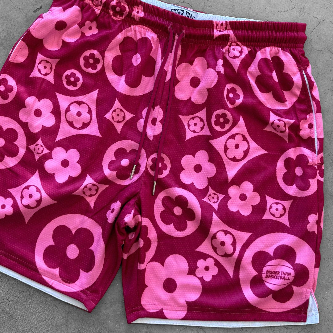 Buckets & Blooms - Shorts - Pink