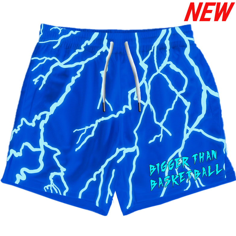 Lightning Strike - Shorts - Blue