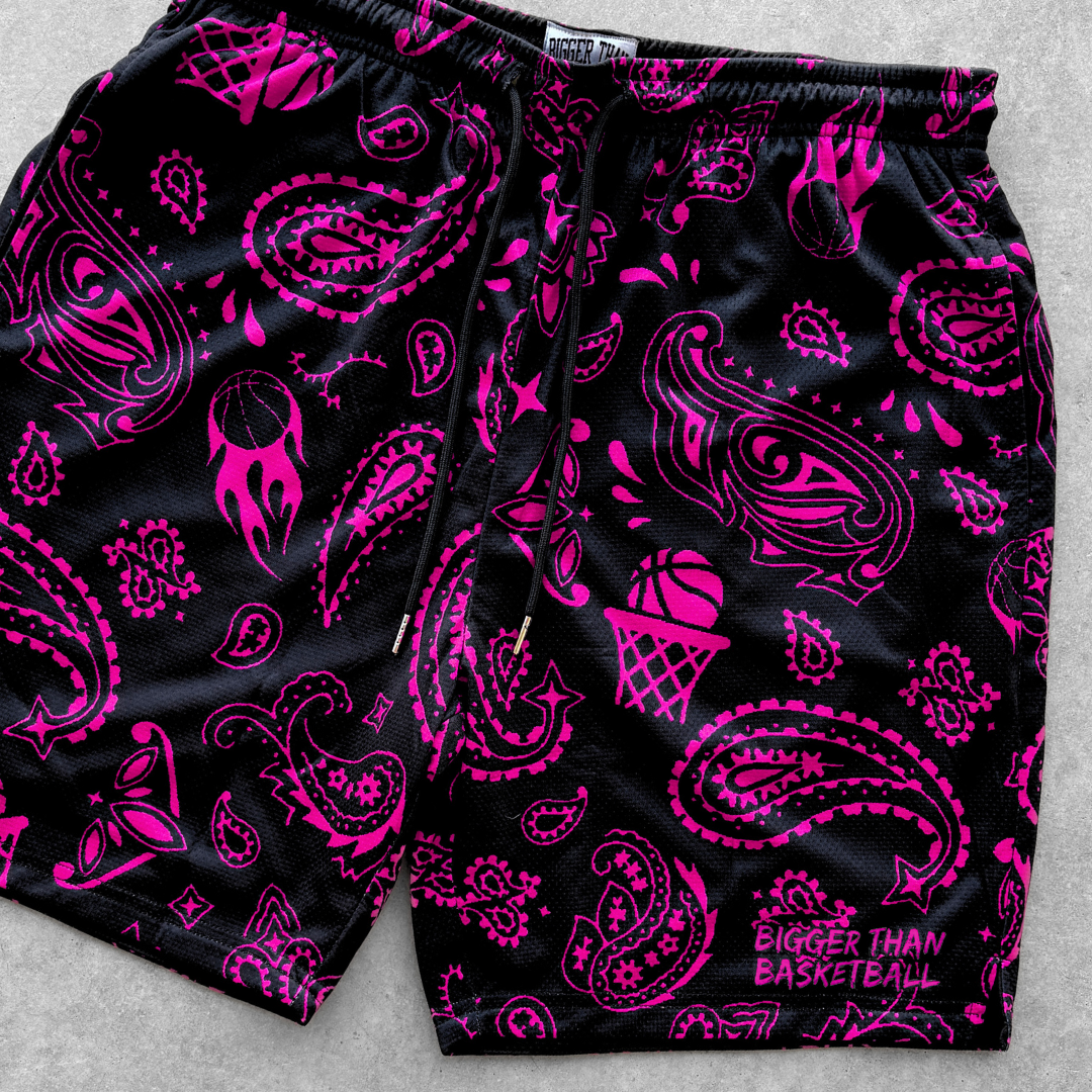 Court Bandit - Shorts - Black/Pink