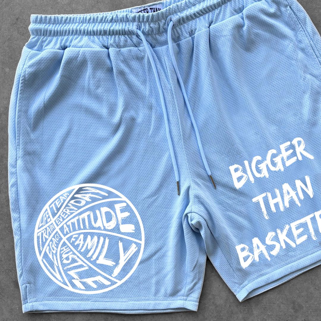Bigger Than Basketball - Shorts - Light Blue
