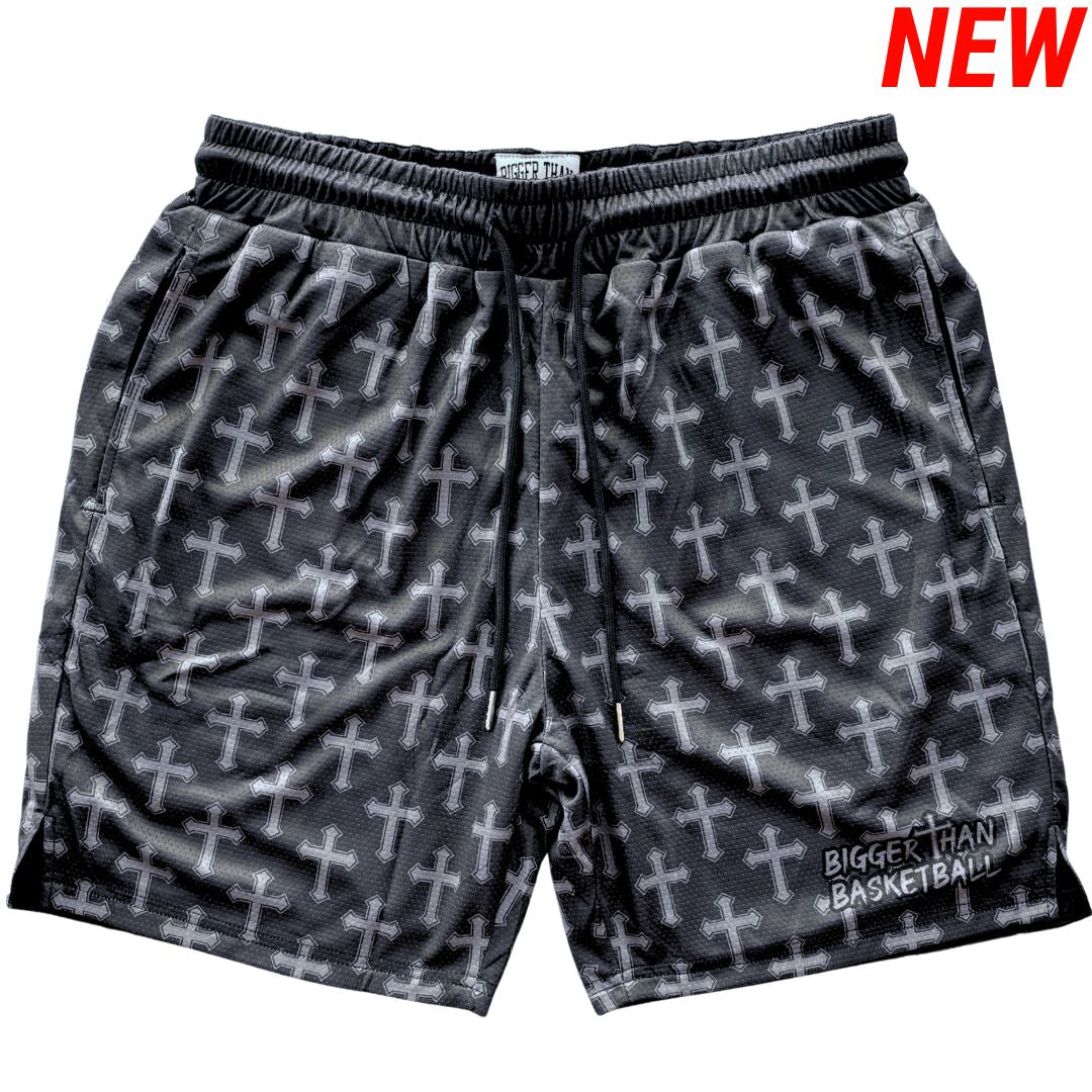 Cross Pattern - Shorts - Blackout