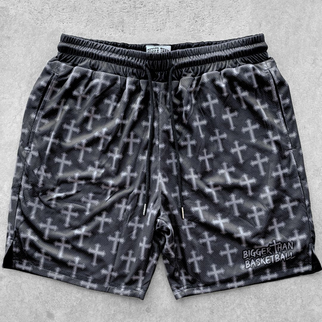 Cross Pattern - Shorts - Blackout