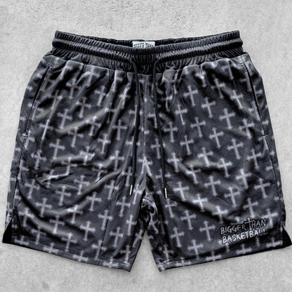 Cross Pattern - Shorts - Blackout