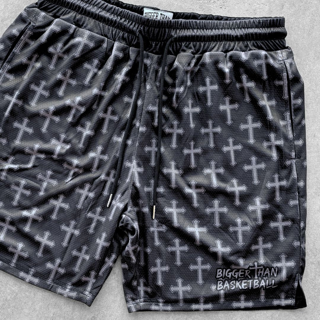 Cross Pattern - Shorts - Blackout