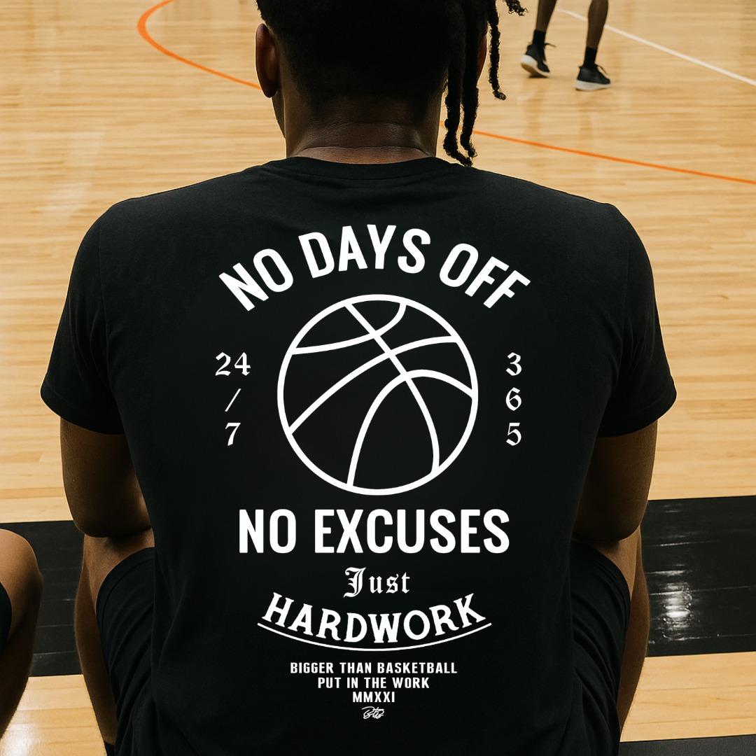 No Days Off - T-Shirt - Black