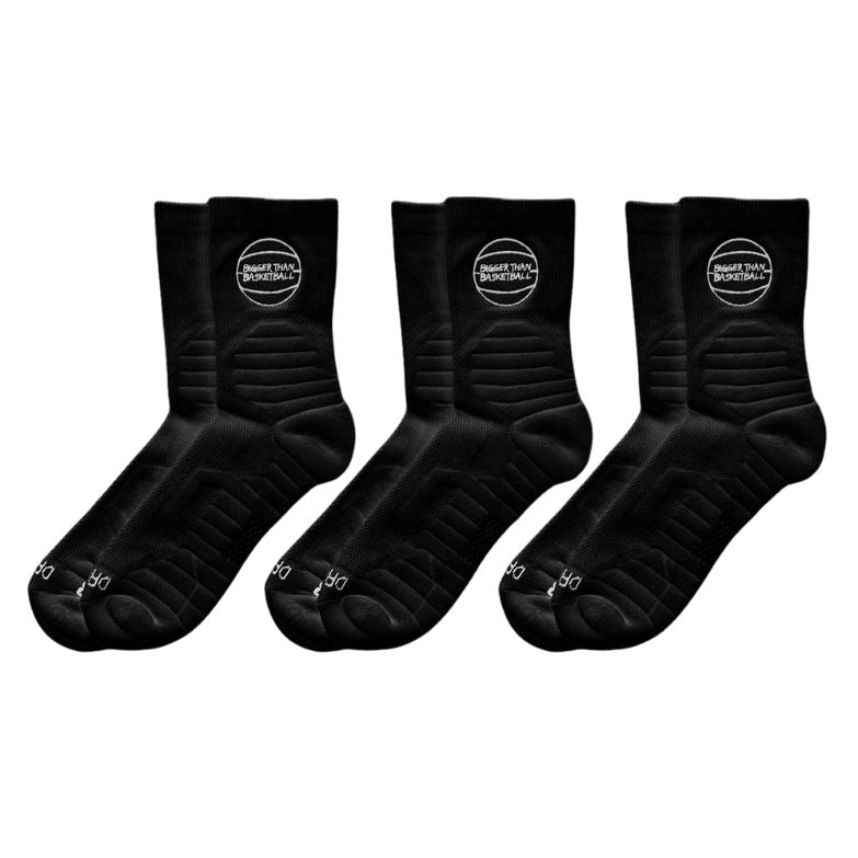 Basketball Performance Socks - Black (3 Pack)