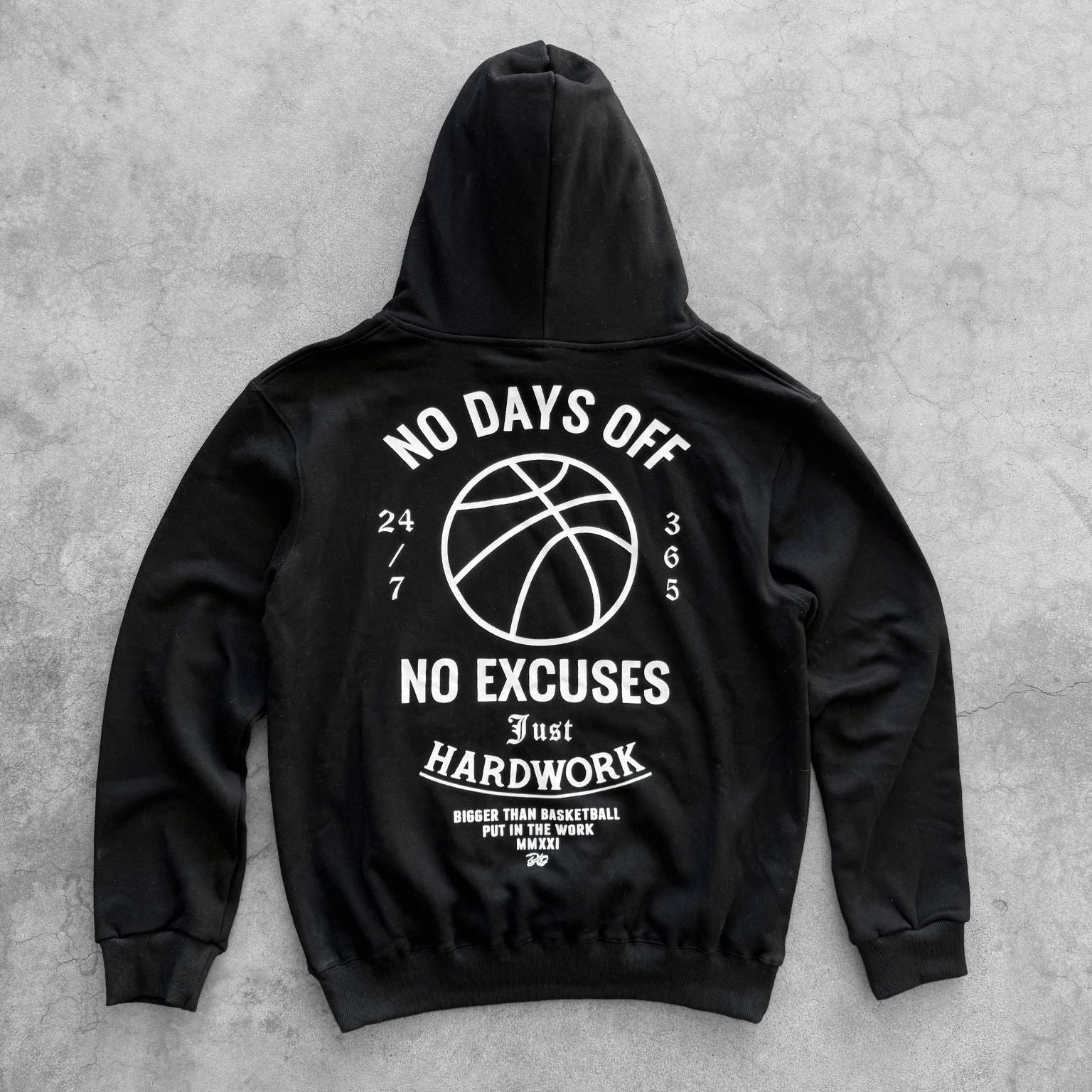 No Days Off - Hoodie - Black