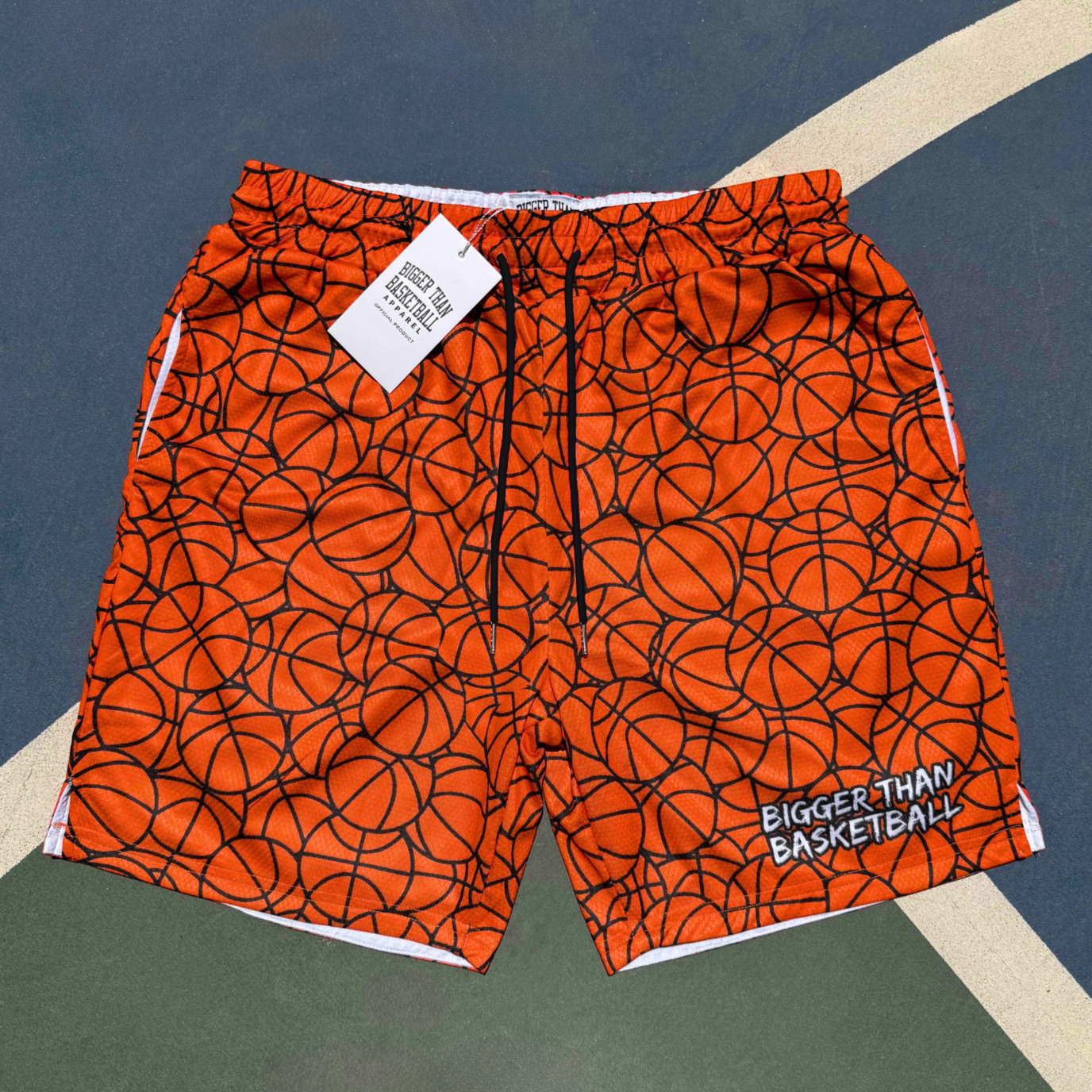 Basketball Pattern - Shorts - Orange