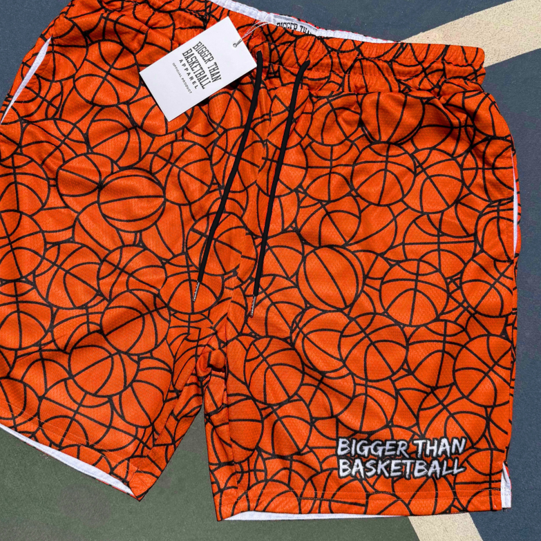 Basketball Pattern - Shorts - Orange
