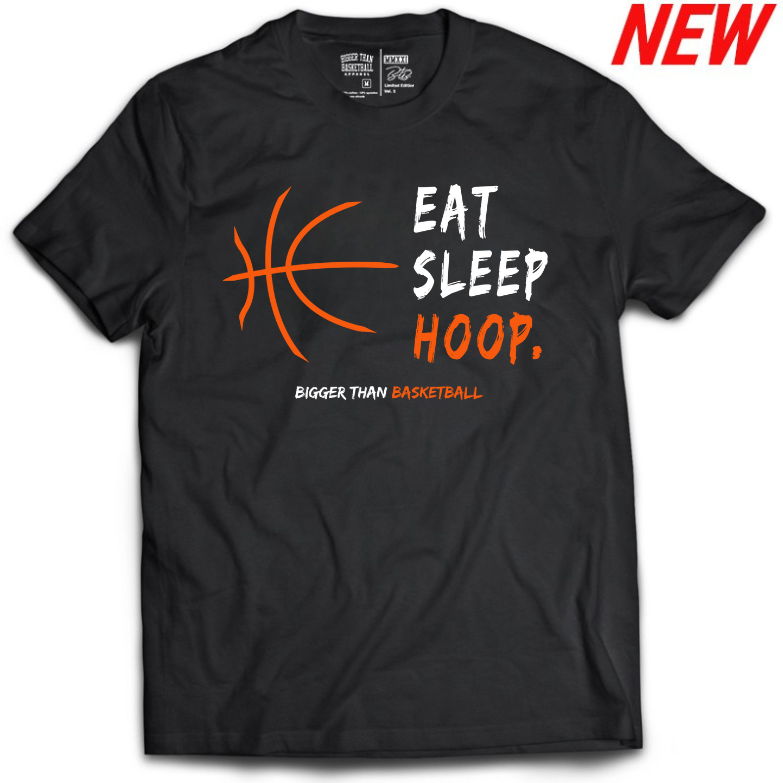 Eat, Sleep, Hoop. - T-shirt - Black