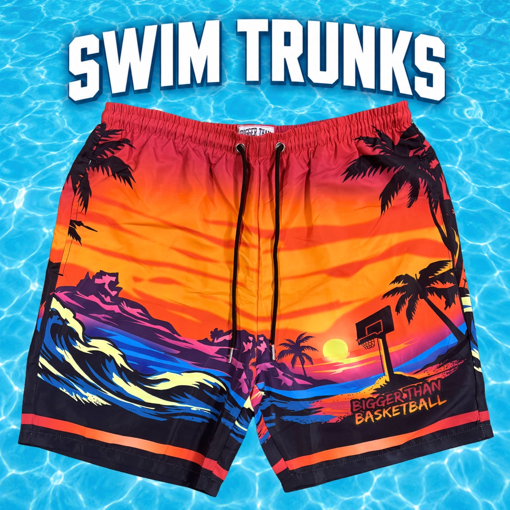 Sunset Hoops - SWIM TRUNKS