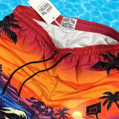 Sunset Hoops - SWIM TRUNKS