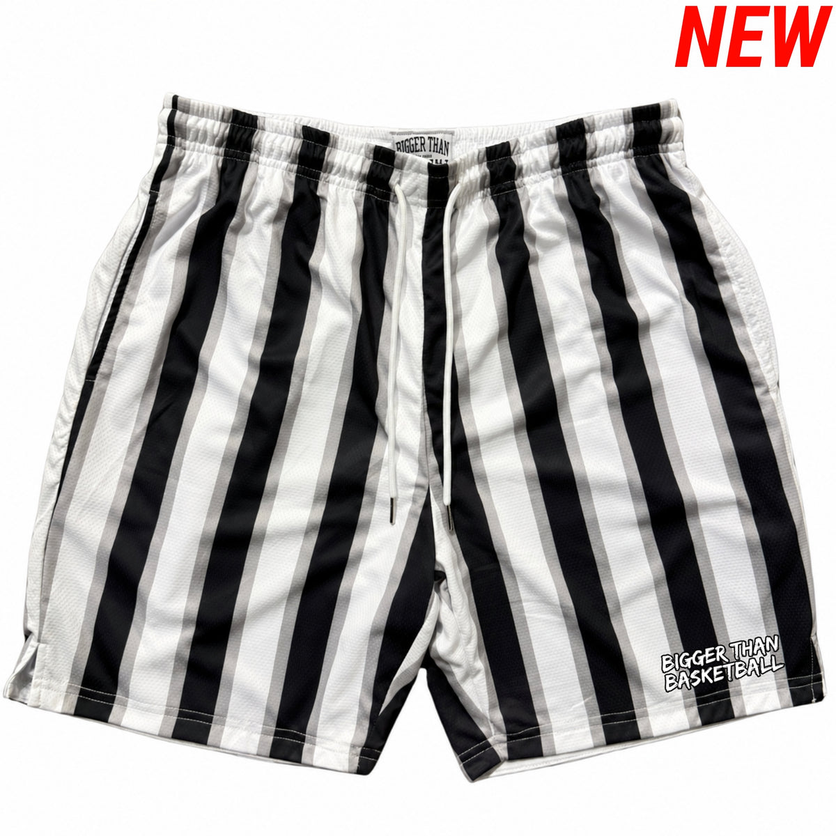 Pinstripe - Shorts - Black/White