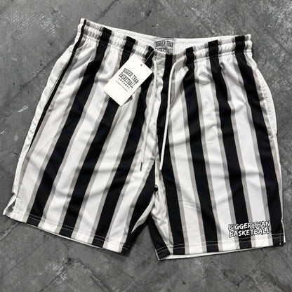 Pinstripe - Shorts - Black/White
