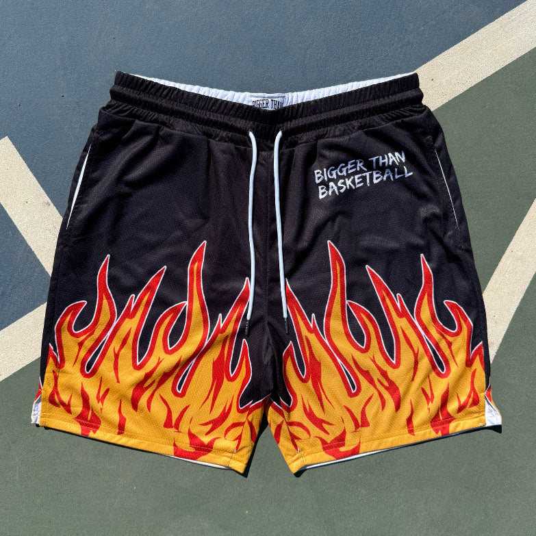 Flame - Shorts - Black