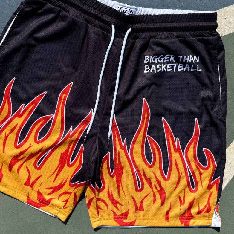 Flame - Shorts - Black