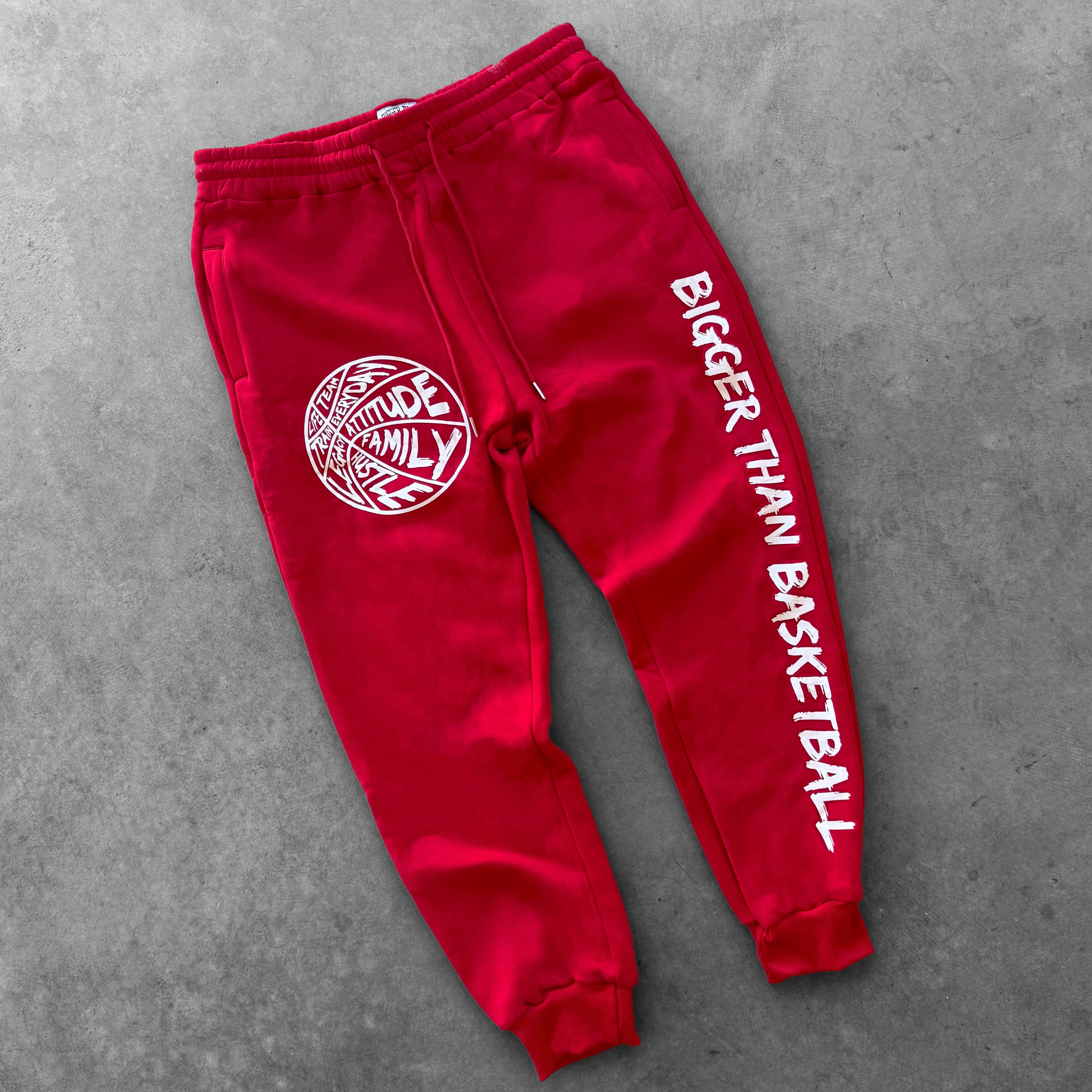 Bigger Than Basketball - Joggers - Red