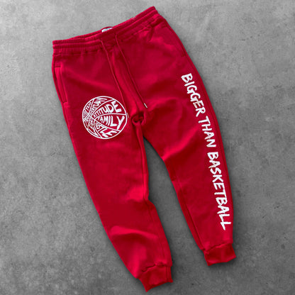 Bigger Than Basketball - Joggers - Red