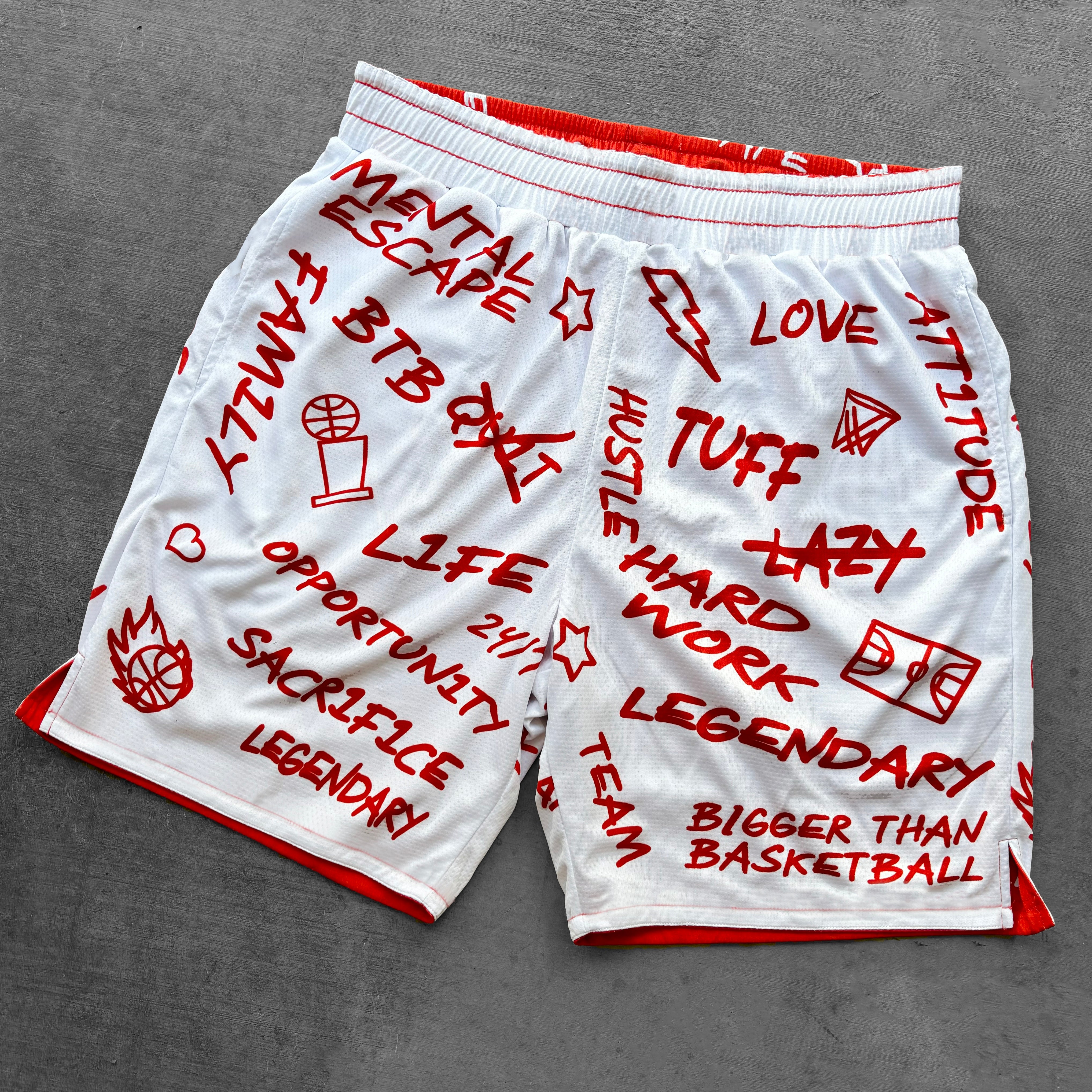 Emotions - Reversible Shorts - Red / White