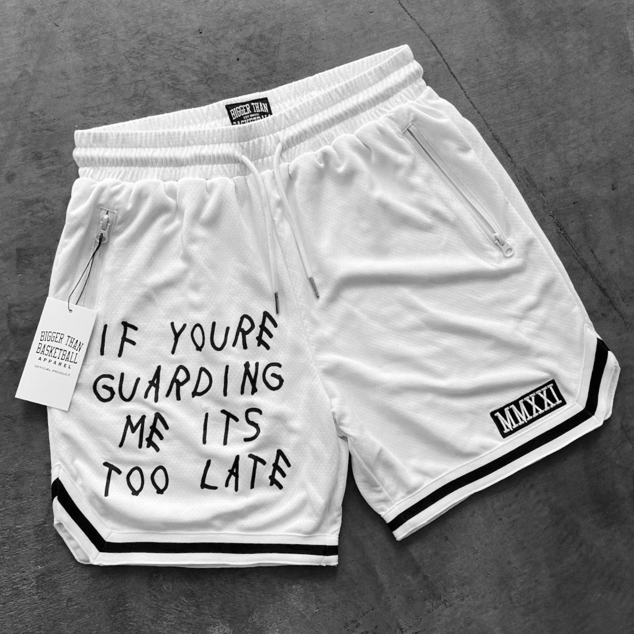 It's Too Late - Shorts - White