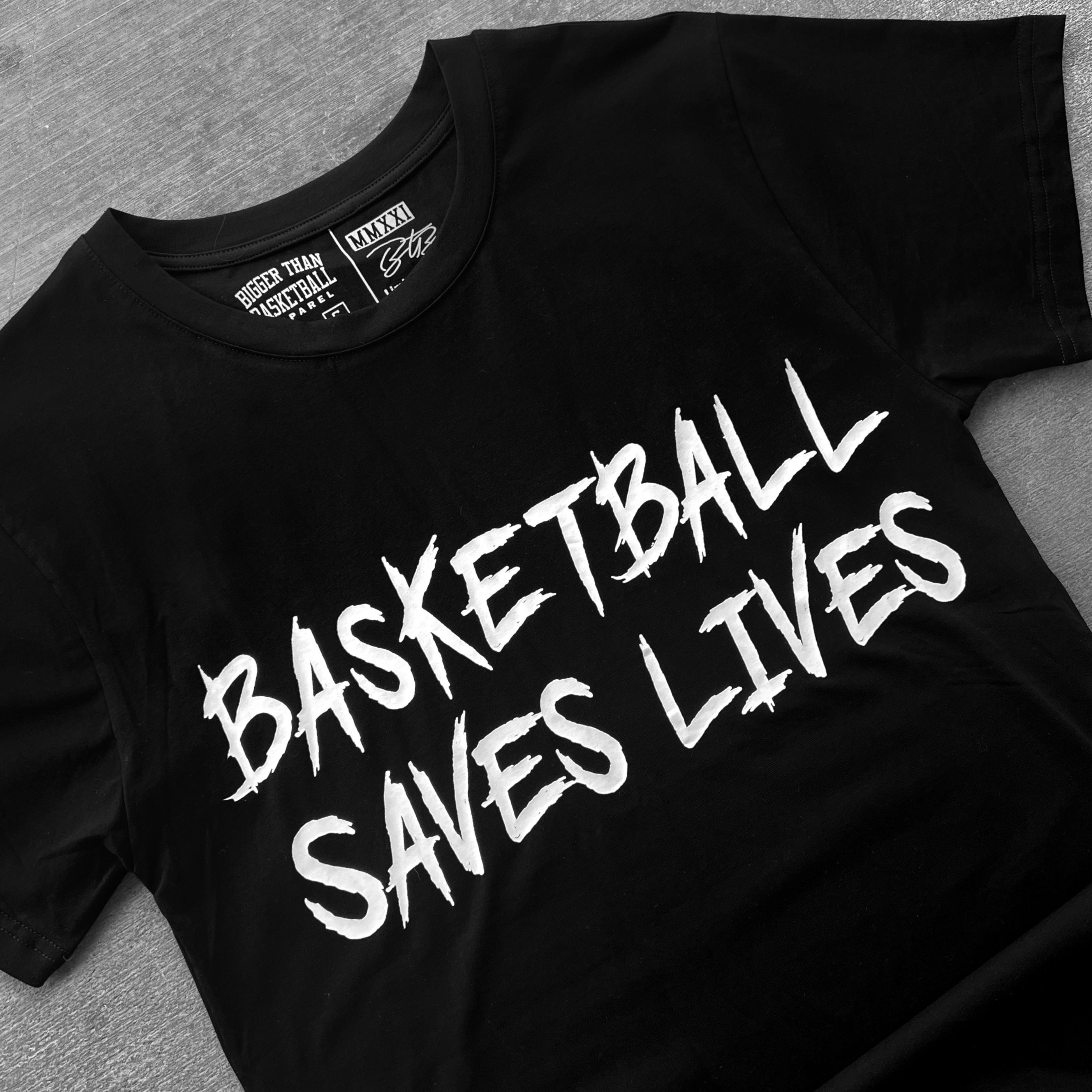 Basketball Saves Lives T-Shirt - Black