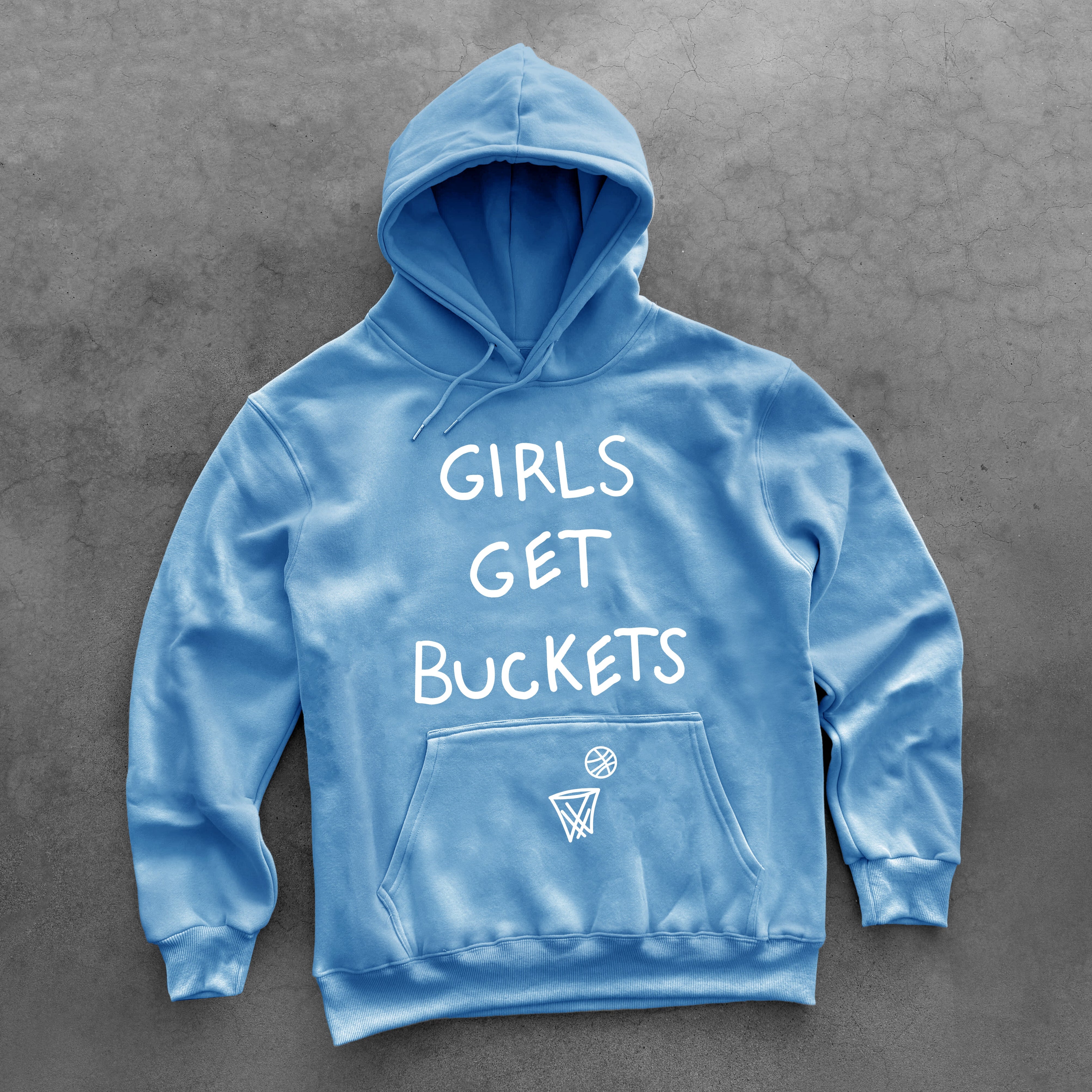 Girls Get Buckets - Hoodie - Light Blue