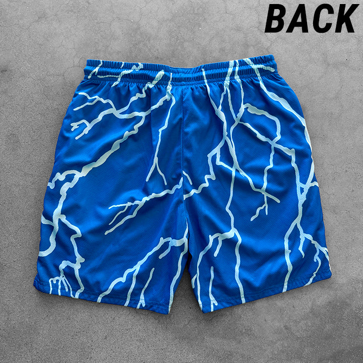 Lightning Strike - Shorts - Blue