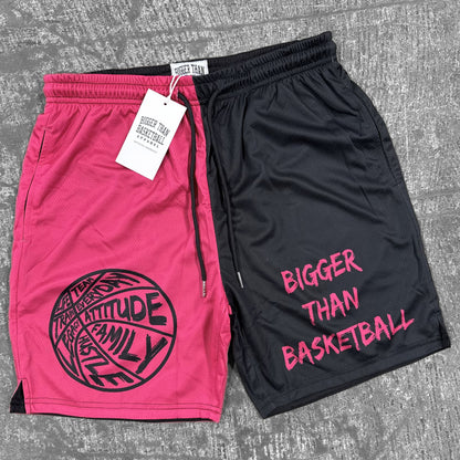 Bigger Than Basketball - Shorts - Pink/Black