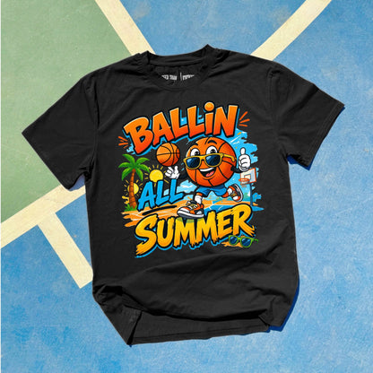 Ballin' All Summer - T-Shirt - Black