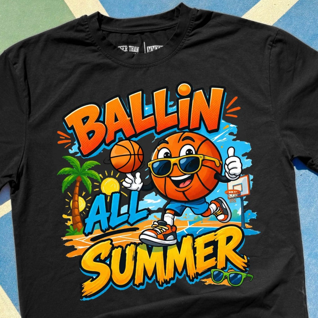 Ballin' All Summer - T-Shirt - Black
