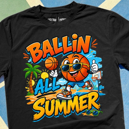 Ballin' All Summer - T-Shirt - Black
