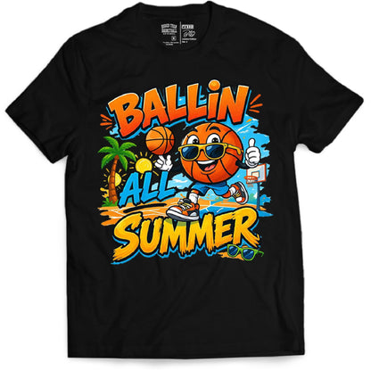 Ballin' All Summer - T-Shirt - Black