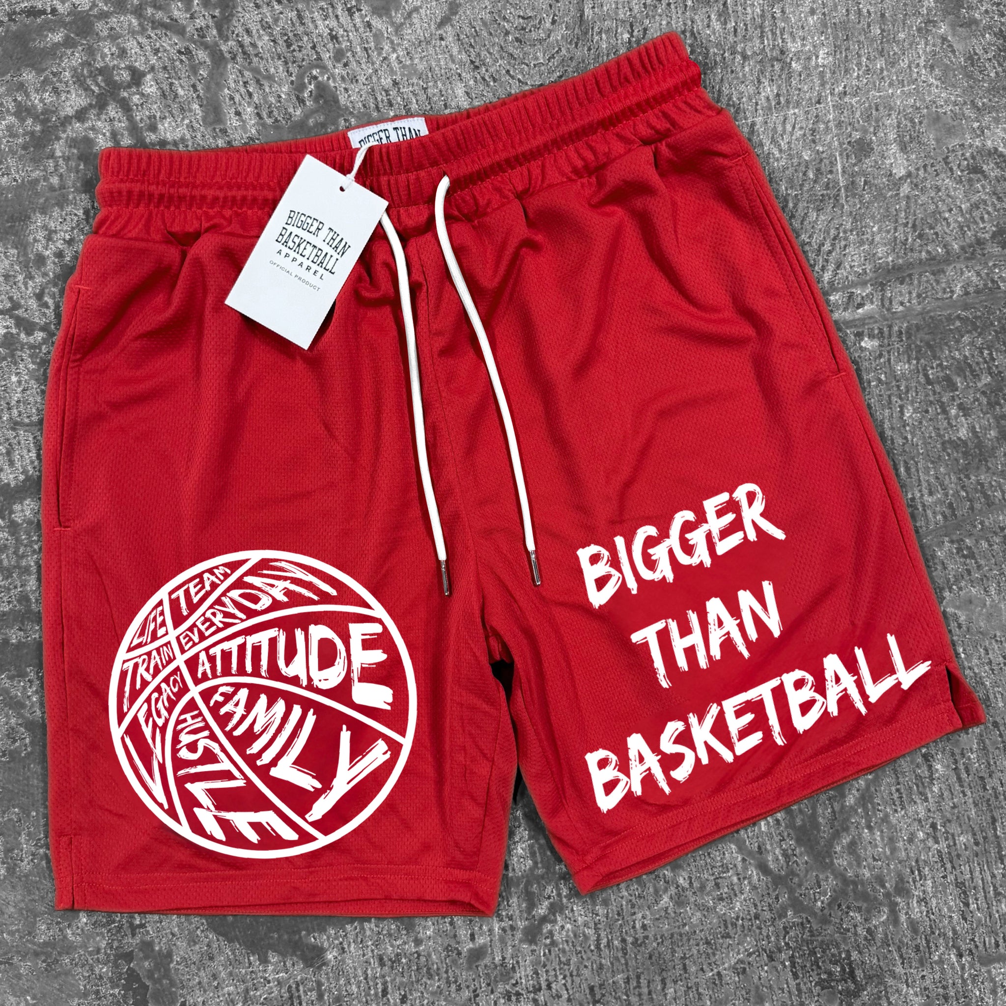 Bigger Than Basketball - Shorts - Red