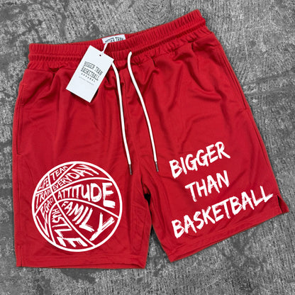 Bigger Than Basketball - Shorts - Red