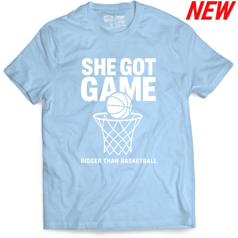 She Got Game - T-Shirt - Light Blue
