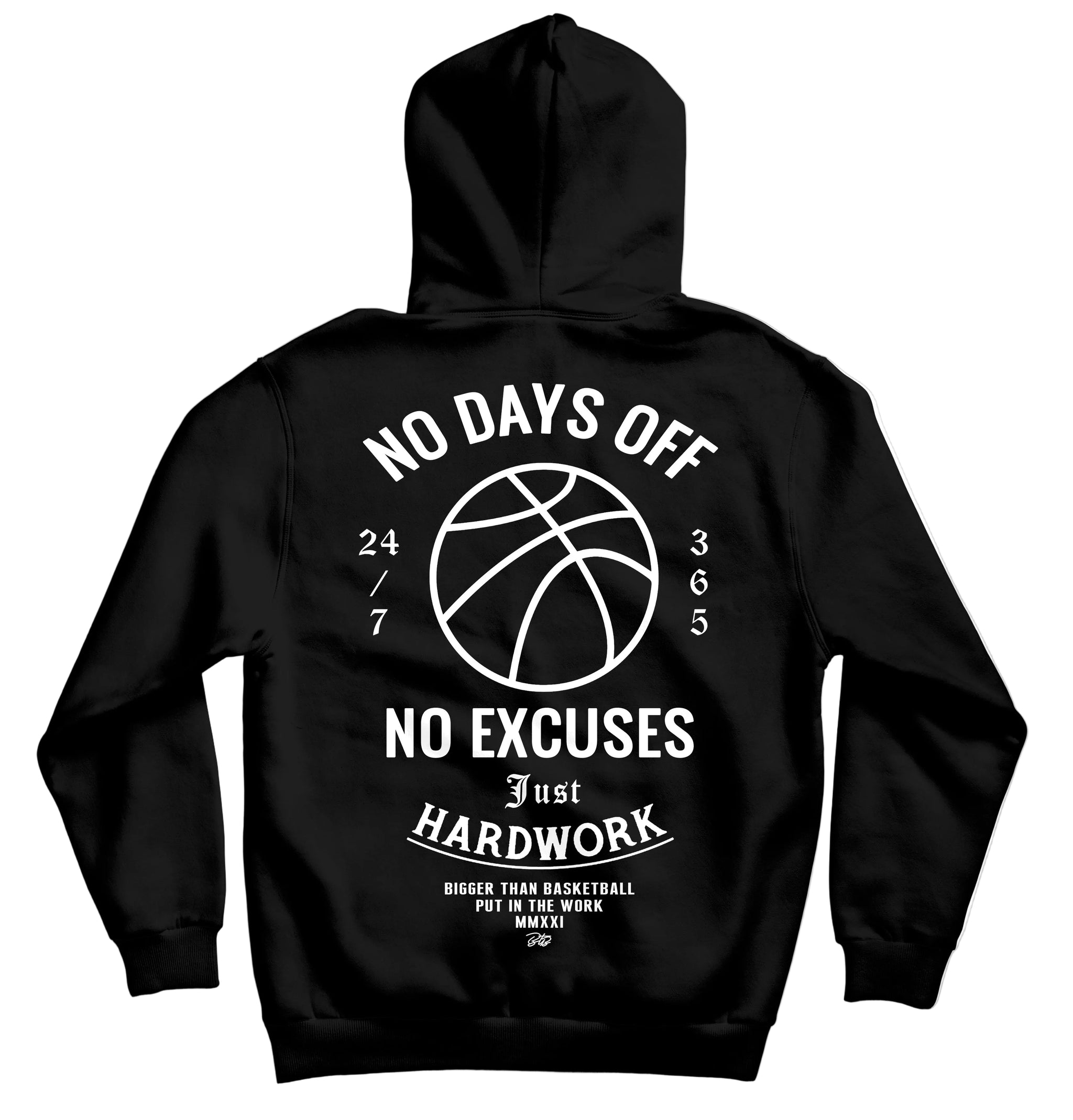 No Days Off - Hoodie - Black