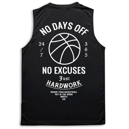 No Days Off - Performance Tank - Black