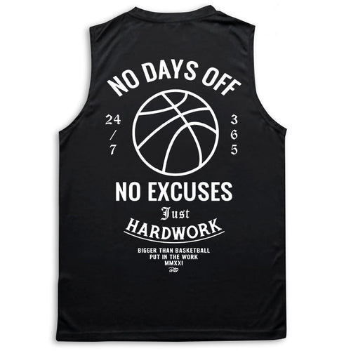 No Days Off - Performance Tank - Black
