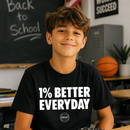 1% Better Everyday - T-Shirt - Black