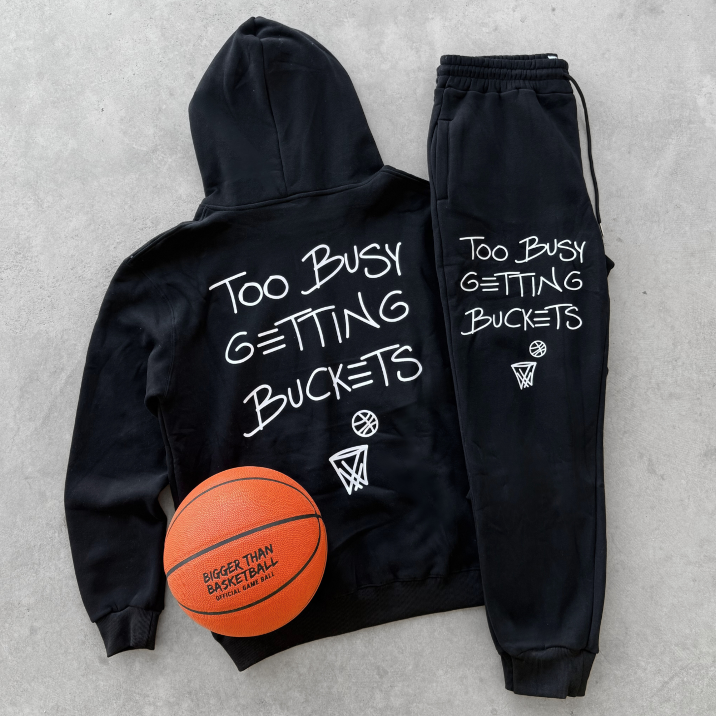 Too Busy Getting Buckets - Joggers - Black
