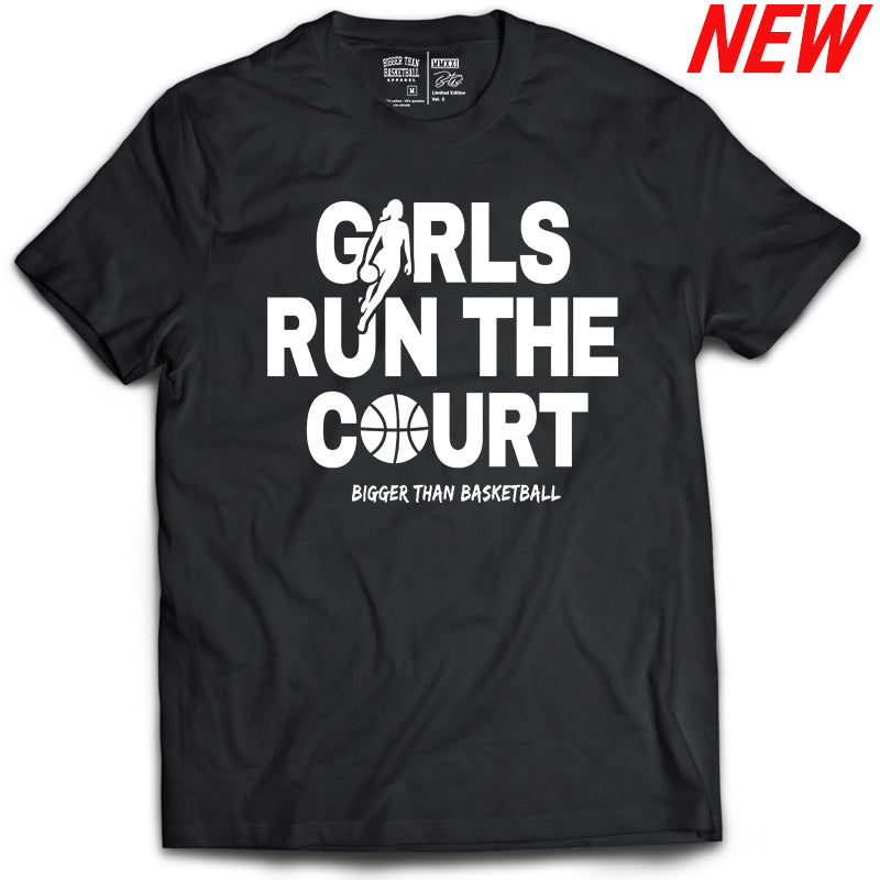 Girls Run The Court - T-Shirt - Black